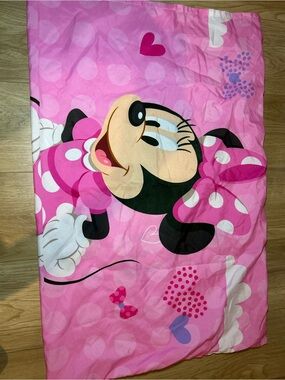 Disney Minnie Mouse Pink and White Polka Dot Pillowcase